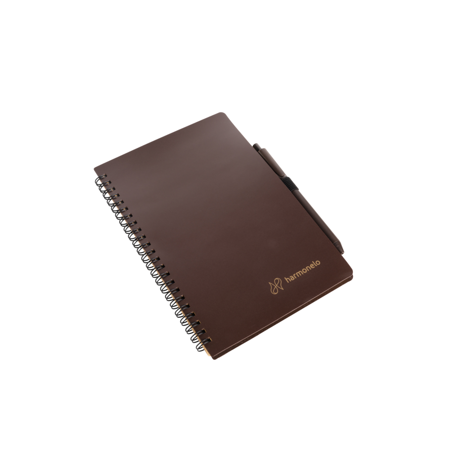 Coffee grounds notebook with pen